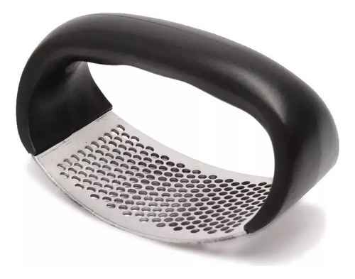 Prensa Picador De Ajo Triturador Manual Acero Inoxidable Negro