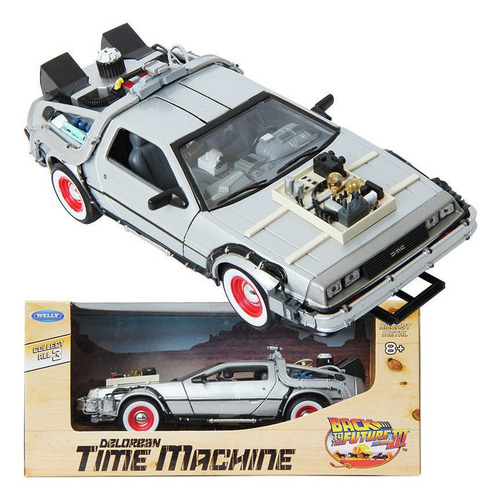 Imagem 2 de 8 de Carro Delorean De Volta Para O Futuro 3 Machine Welly 1:24