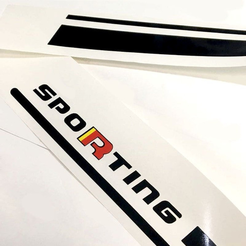 Faixa Bravo Sporting 2016 + Emblemas Adesivo Fiat Black