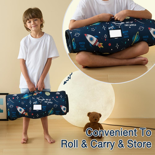 Tapete Enrollable Para Siesta Infantil Con Almohada Y Manta