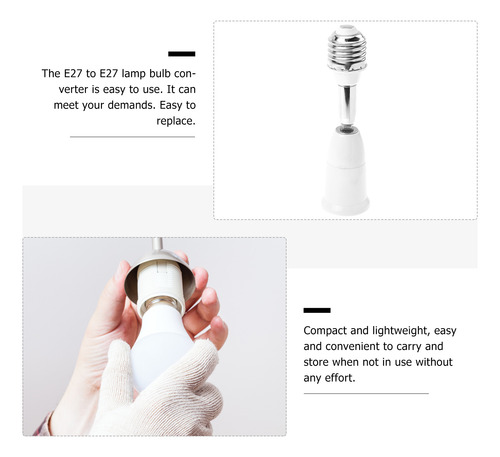 Convertidor De Bombillas Led Flexibles Con Base E27 A E27, 2