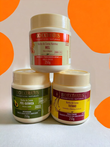 Kit Cronograma Capilar Nutrição Mel + Tutano + Pós 250 Gr