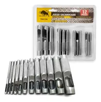 Comprar Kit Sacabocados De Impacto Set 12 Piezas Talabarteria Cuero