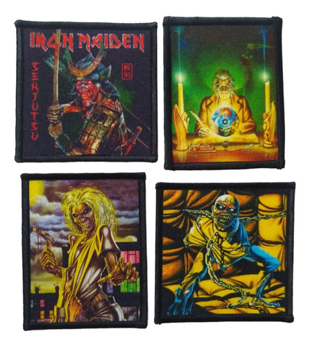Pack 4 Parches Iron Maiden (b) Maniametal 