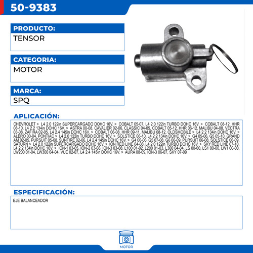 Tensor De Distribución Chevrolet Vectra 2003-2008 L4 2.2