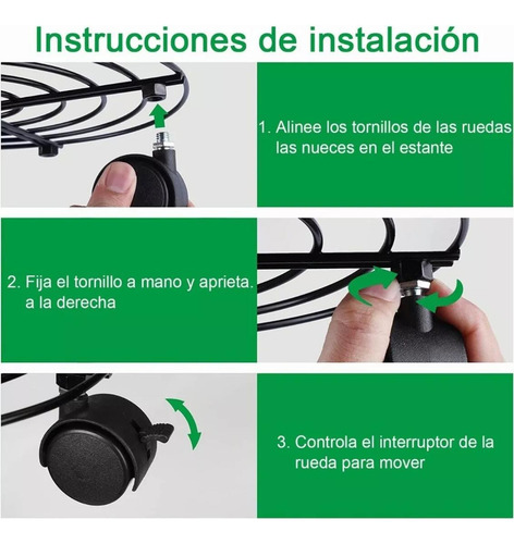 Soporte Para Ollas Con 2 Bases Y Ruedas, 27 X 27 Cm, Color N