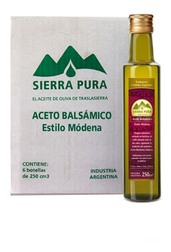 Aceto Balsámico Sierra Pura - Caja X 6 Botellas 250cc