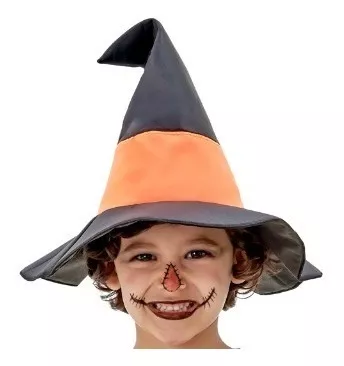 Fantasia Infantil Bruxo menino Halloween com chapeu carnaval