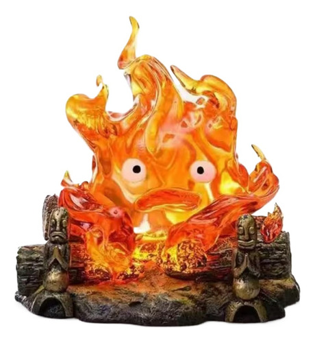 Y Luz Nocturna De Calcifer, Estatua De Resina De Calcifer,