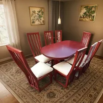 Comprar Juego De Comedor..mesa Extensible,comedor De 8 Sillas Madera