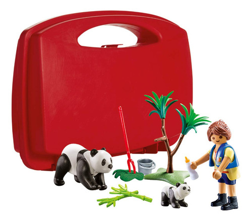 Set De Construccion Playmobil 70105 Panda Y Cuidadora City