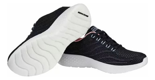 Tenis Mujer Skechers Negro Memory Foam Ligeros Cómodos Talla 23