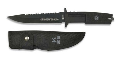 Cuchillo K25 Puño Goma Titanio Hoja 15,5cm