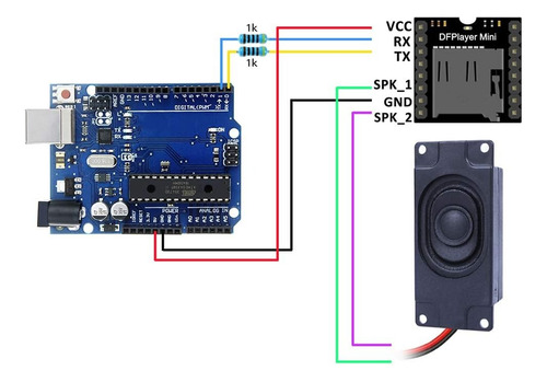 Mini Modulo Reproductor Mp3 Dfplayer Ranura Micro Sd Arduino
