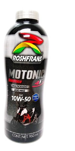 Aceite Moto 10w50 4 Tiempos Sintetico Roshfrans Motonic