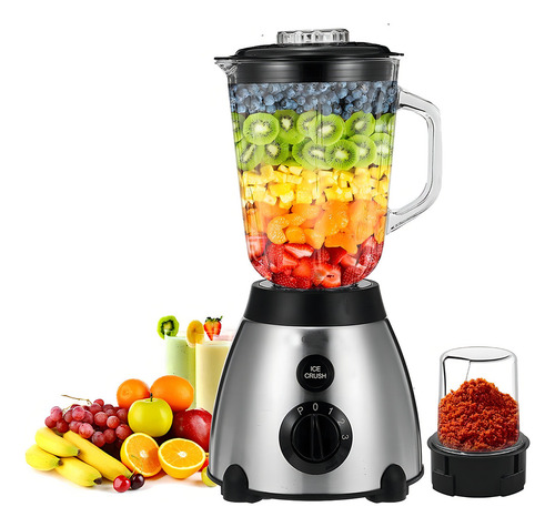 Liquidificador Vijodi 1000w 1,5l Jarra De Vidro 4 Acessórios