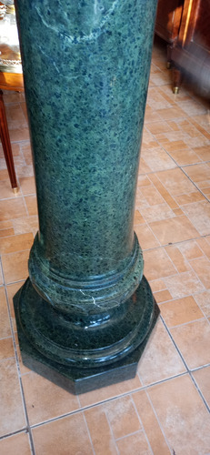 Antiguo Pedestal Marmol Verde Alpe $$×c/u No Envio N426 (Usado)
