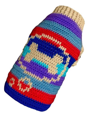 Sweater, Abrigo Para Perro Tejido A Crochet Modelo Hueso M