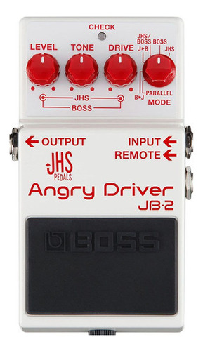 Pedales Pedal Overdriver Angry Driver Boss+JHS Edition JB-2, color blanco