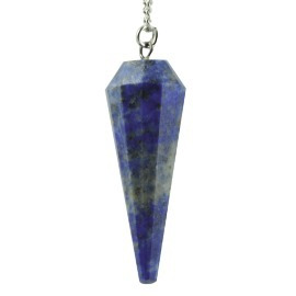 Imagen 2 de 3 de Pendulo De Lapislazuli Facetado