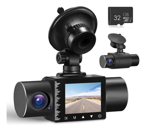 Dash Cam Frontal Y Trasera, Doble, 1080p, Dos Canales, Tarje