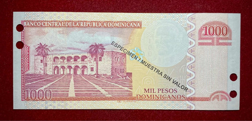 Billete 1000 Pesos Republica Dominicana 2011 Specimen Unc