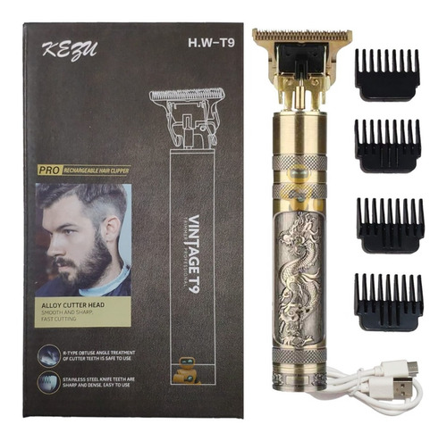 Imagem 3 de 7 de Maquina De Acabamento Corta Cabelo Profissional Vintage T9