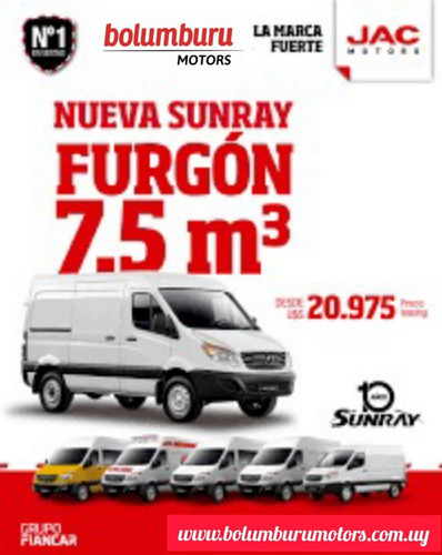 Jac Sunray Furgon 7.5 M3 Entrega Inmediata