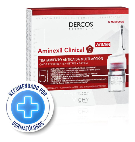 Ampollas Dercos Vichy Aminexil Clinical 5 Mujer 12 Ml