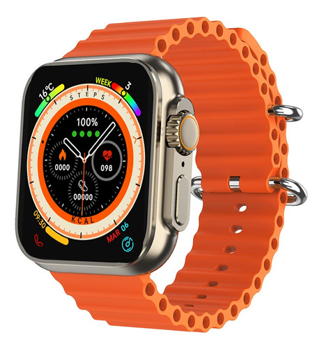 Smartwatch Reloj Inteligente Jd Praga Naranja + Malla Rosa-*