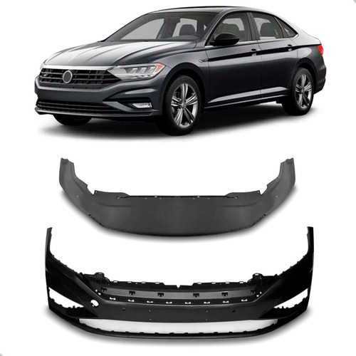 Kit Parachoque Vw Jetta 2019 A 2022 Com Spoiler Inferior