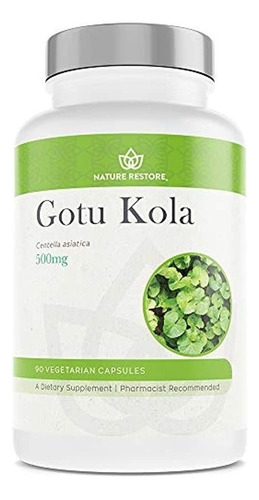 Gotu Kola Extracto Suplemento 500 Mg 90 Capsulas Veganas