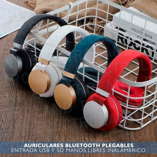 Auriculares Inalambrico Bluetooth Plegables Sd Usb Microfono