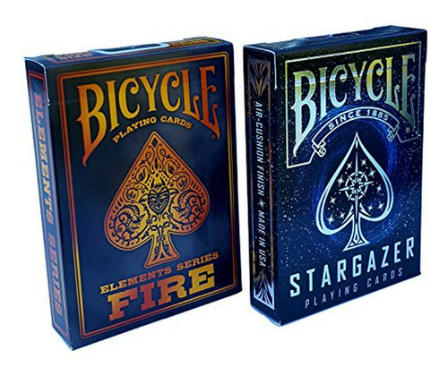 Paquete De Naipes Bicycle Stargazer Y Fire Elements Series, 