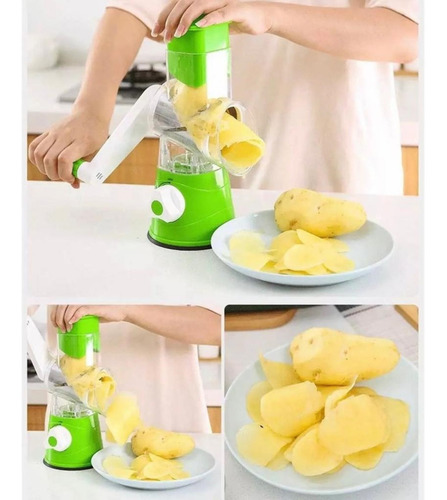 Imagen 5 de 6 de Rallador De Queso Y Verduras Mandolina Manual Rayador