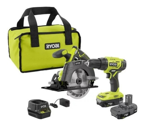 Set Taladro Atornillador 13mm - Sierra 18v Ryobi+ Bolso