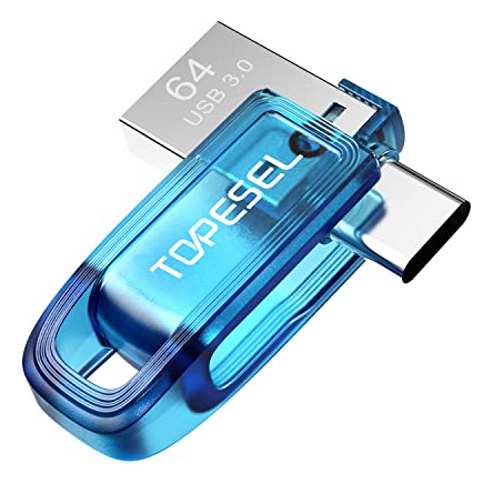 Unidad Flash Topesel Tipo C De 64 Gb, Usb 3.0 Y Usb C/tipo C