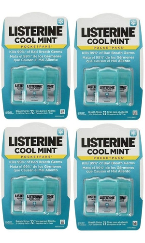 Listerine Cool Mint Pocketpaks Breath Strips, 12-24-strip Pa