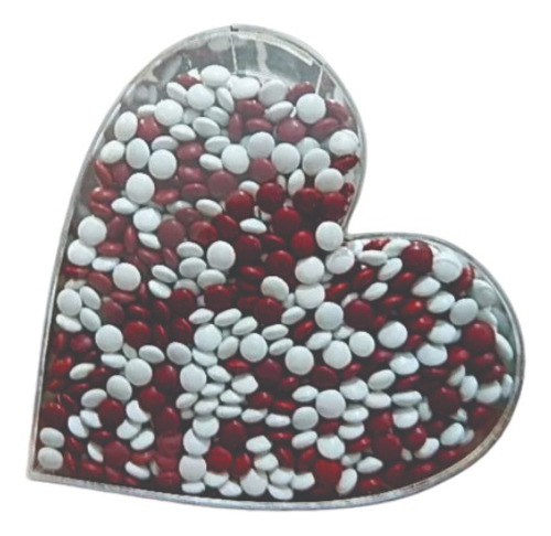 Corazon Rellenable 20cm En Acrilico Cristal Decorativo