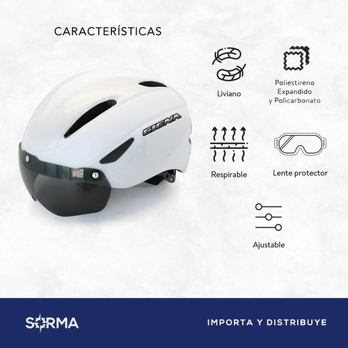 Imagen 2 de 10 de Casco Bicicleta Adulto Con Lente Desmontable