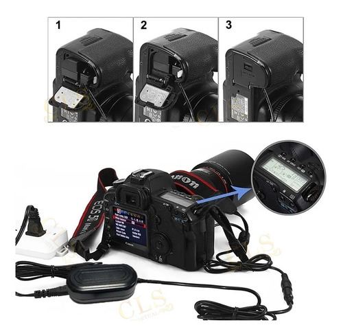 Imagem 5 de 8 de Fonte Ack-e18 Adaptador Ac P/ Canon Sl2 Sl3 T6i T6s T7i 77d