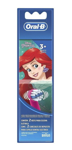 Refil Escova Elétrica Oral-b Princess Disney 2 Unidades  