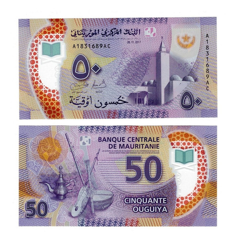 Mauritania - Billete 50 Ouguiya - Polímero - Unc.