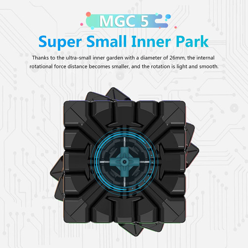 Cubo De Velocidad Magnético 5x5 Sin Calcomanías 62 Mm