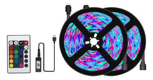 Tira Led 15m 5050,rgb Controlador Decoración Multicolor