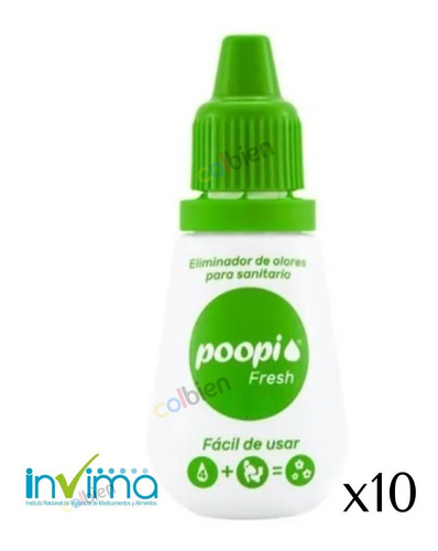 Poopi X10 Ambientador Y Eliminador De Malos Olores Baños 