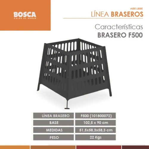 Fogonero Brasero Armable Cuadrado Bosca Asador Envio Gratis