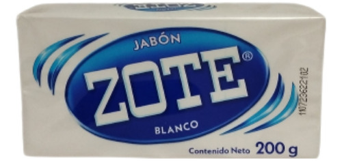Jabón En Barra Para Lavandería Zote Blanco De 200 Grs