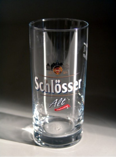 Vaso De Cristal Cerveza Schlosser Alt Düsseldorf Alemania 