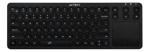 Teclado Acteck Inspire Ax30 Inalambrico Touchpad Negro Idioma Español Latinoamérica